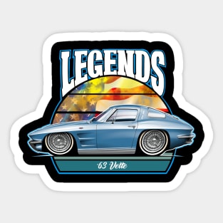 Cartooned Legends Corvette C2 Stingray Sticker